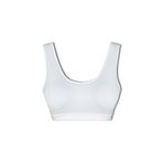 HNX UNDERWEAR Pamuklu Kalın Askılı Çıkarılabilir Pedli Kadın Büstiyer (Beyaz, XL)