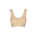 HNX UNDERWEAR Pamuklu Kalın Askılı Çıkarılabilir Pedli Kadın Büstiyer (Ten, XL)
