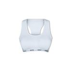 HNX UNDERWEAR Pamuklu Yazılı Lastikli Çapraz Askılı Çıkarılabilir Kaplı Kadın Sporcu Sütyen (Beyaz, XL)