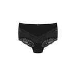 HNX UNDERWEAR Siyah Dantelli Yüksek Bel Büyük Beden Kadın Külot Siyah 2XL hnxNM2546