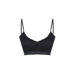 HNX UNDERWEAR SİYAH Kaşkorse Önü Büzgü Detaylı ince Askılı Pedli Kadın Büstiyer Siyah M hnxNM680