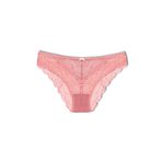 HNX UNDERWEAR Taş Detaylı Önü Tül Dantelli Slip Kadın Külot Vizon XL hnxNM1204