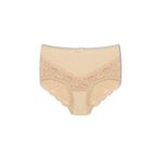 HNX UNDERWEAR Ten Dantelli Yüksek Bel Büyük Beden Kadın Külot Ten 6XL hnxNM2561
