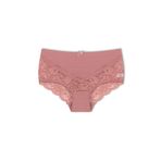 HNX UNDERWEAR Vizon Dantelli Yüksek Bel Büyük Beden Kadın Külot Vizon 6XL hnxNM2539