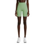 HNX UNDERWEAR Yüksek Bel Fitilli Spor Kısa Tayt,%80 Poliamid%20 Elastan, Nefes Alabilir Kumaş (Fıstık Yeşili, S)