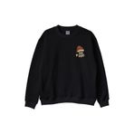 Ho Ho Şapka Siyah Bisiklet Yaka Sweatshirt