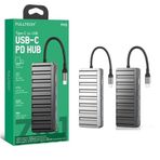 Hoala Hoala Type-C Girişli Usb Çoğaltıcı Adaptör, 7 in 1 Usb Hub, 3x Usb 3.0 Girişi, 1x HTML Girişi, 1x TF/SD Kart Girişli Çevirici Hub, 4K 30 Hz Hub