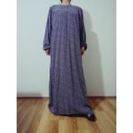 Hoaryage Robadan Uzun Kollu %100 Viskon Basma Çiçekli Anne Elbise, Namaz Elbisesi - Kahve-159201