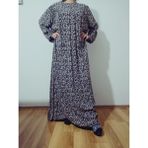 Hoaryage Robadan Uzun Kollu %100 Viskon Basma Çiçekli Anne Elbise, Namaz Elbisesi - Siyah-158826