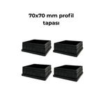 Hobbi 70x70 Mm İç Kare Tapa Sehpa Sandalye Masa İçe Geçme Profil Tapası (4 Adet)