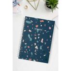Hobbi Tasarim Okul Defter 70 Yapraki A4 Spiralli Kareli Lacivert Bristol - 166-Lacivert - 1 Adet