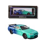 HOBBİEZ WORLD Nissan Skyline GT-R R341:24 Ölçek Premium Die-Cast Model Araba – Koleksiyonluk, Açılır Kapı & Kaput