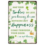 Hobbspring 1 adet vintage metal sac levha 20 x 30 cm retro levhalar "Daha az sorun yaşayın" yazılı duvar dekorasyonu oturma odası kafeler, ofis, bar, bahçe, ev dekorasyonu için daha fazla poster
