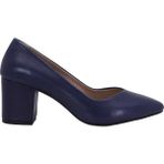 Hobby 26569 Hakiki Deri Stiletto Kadın Ayakkabı - Lacivert - 39