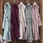 Hobby Aria - Pamuklu Tek Bornoz Koyu Gri L - XL