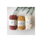 Hobby CLB 3lü %100 Pamuk Punch (panç) Ve Amigurumi Ipi Seti (kiremit - Hardal - Krem)