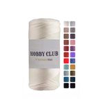 hobby club 5 Adet Premium 200 gr Polyester Makrome Ipi Ekru 2 Mm - 230 M Supla Ip Ve Çanta Ipliği