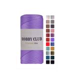 hobby club 5 Adet Premium 200 gr Polyester Makrome Ipi Lila 2 Mm - 230 M Supla Ip Ve Çanta Ipliği