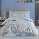 Hobby Daisy Gri - Poplin Studio Nevresim Takımı - Acı Kahve - 100 x 120 cm
