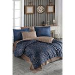 Hobby Gris Saten Çift Kişilik Nakışlı Nevresim Takımı - 200 x 220 cm - Altın