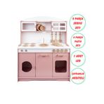 HOBBY HOUSE Ahşap Oyuncak Mutfak Seti 9 Parça Servis Seti & Led Işık