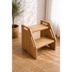HOBBY HOUSE Montessori 2 Basamaklı Ikae Ahşap Tabure Çocuk Banyo Wc Lavabo Merdiven Yükseltici