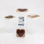 Hobby Life 4lü Uzun Funbox Saklama Kabı ( 0,9+1,4+2,1+3,1 Lt) Kahve Desenli