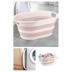 Hobby Life Ahir Ticaret Katlanır Çamaşır Sepeti 38 Lt., Pudra Pembe