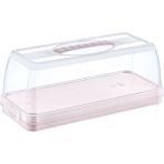 Hobby Life Dikdörtgen Elegant Baton Kek Fanusu Sağlam Kaliteli Plastik 36x15x15 cm Kapasite