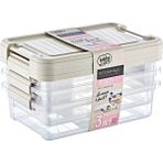 Hobby Life Infinity Kilitli Saklama Kabı Seti 3 x 3 L - 1 - Şeffaf