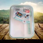 Hobby Life Lunch To Go Bölmeli Beslenme Kabı Sosluk Hazneli Çatal Ve Kaşıklı 14,5x20x7,4cm (YEŞİL)