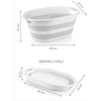 Hobby Life Magic Katlanabilir Çamaşır Sepeti 38 Lt Beyaz Renkli Pratik Kullanım