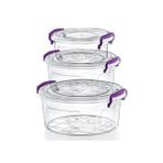 Hobby Life Plastik 3 Lü Yuvarlak Multi Set (0,6+1,2+2,1Lt) Saklama Kabı