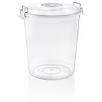 Hobby Life Plastik 4 No Şeffaf Kilitli 70 lt Bakliyat Kovası