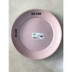 Hobby Life Plastik Yuvarlak Pasta Tabağı 20 cm Toz Pembe