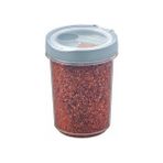 Hobby Life Snap-Lid Baharatlık 500 ml – Kaşıklı Baharat Saklama Kabı – Şeffaf Plastik Baharat Kavanozu