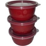 Hobby Life Tick Tock Hava Sızdırmaz Saklama Kabı 3'lü Set 3X250 ml Kırmızı