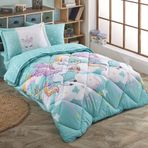 Hobby Magical Poplin Aqua Tek Kişilik Uyku Seti