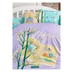 Hobby Poplin %100 Doğal Pamuk Dream Clock Mor Bebek Nevresim Takımı