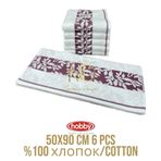 Hobby Spring Mor Pamuk 6 Adet 50x90 cm Havlu Seti