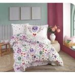Hobby Tek Kişilik Poplin Nevresim Takımı Alice Mor