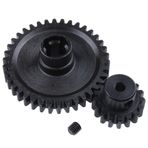 Hobbypark 1 Set Metal Diff Ana Dişli 38T ve Motor Dişlisi 17T RC 1/18 WLtoys A949 A959 A949 A959 A969 A979 RC Araba Buggy Yükseltme Parçaları