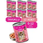 Hobi 12x400 gr Maxicat Tavuklu Yavru Kedi Konservesi