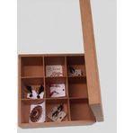 Hobi 90028 Dekoratif Model Takı Kutusu Bölmeli Ahşap HAM MDF El Yapımı