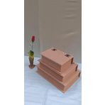 Hobi 90033 Dekoratif Model Üçlü Takı Kutusu Ahşap HAM MDF El Yapımı