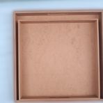 Hobi 90048 Dekoratif Tepsi Takım İkili Model Ham Ahşap Mdf El Yapımı