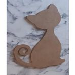 Hobi Adn 90227 Dekoratif Pano Kedi CNC Kesim Ahşap HAM MDF MODEL El Yapım