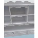 Hobi Adn 90353 Dekoratif Mutfak Dolap 3Cekm Terek Mdf Parlak Beyaz Lake El Yapim