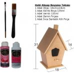 Hobi Ahşap Boyama Objesi Kuş Evi L Başlangıç Seti No:1