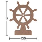 Hobi-art H 48 Ayakta Durabilen Ahşap Gemi Dümeni (18 Mm Kalınlık)